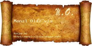 Menzl Olívia névjegykártya